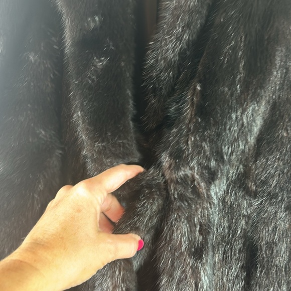 Vintage full length mink black fur coat - Picture 8 of 9